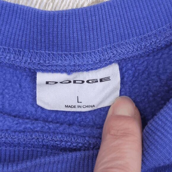 VTG Y2K Dodge Blue Pullover Crewneck Sweater American Muscle Cars Challenger L - Picture 5 of 7